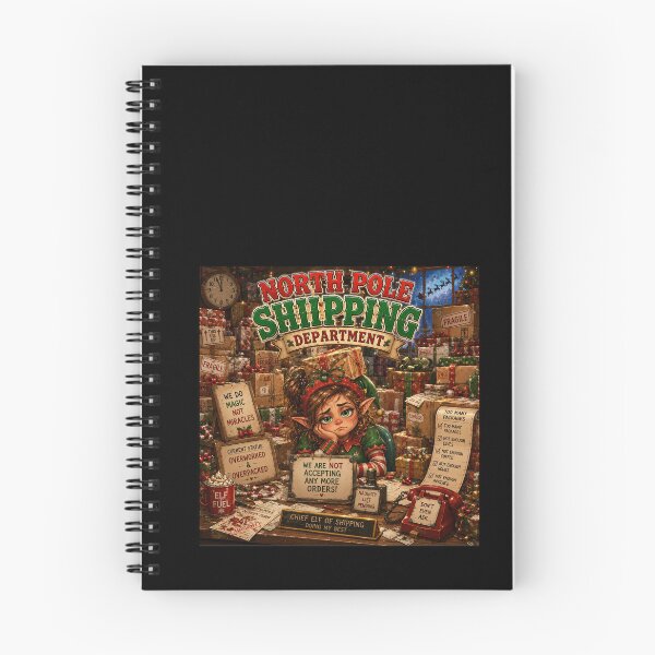 Item preview, North Pole Shipping Department | Funny Christmas Elf designed and sold by MotylekAnia.