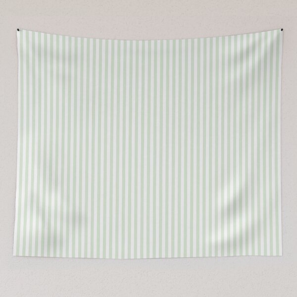Item preview, Narrow stripes in sage green and white color designed and sold by RishabhArts1.