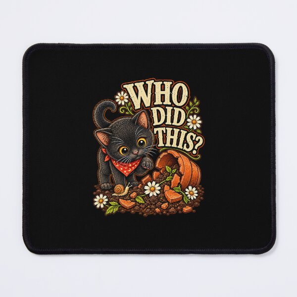 Item preview, Who Did This Funny Black Cat Design designed and sold by wearlytee.