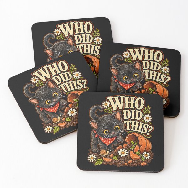 Item preview, Who Did This Funny Black Cat Design designed and sold by wearlytee.