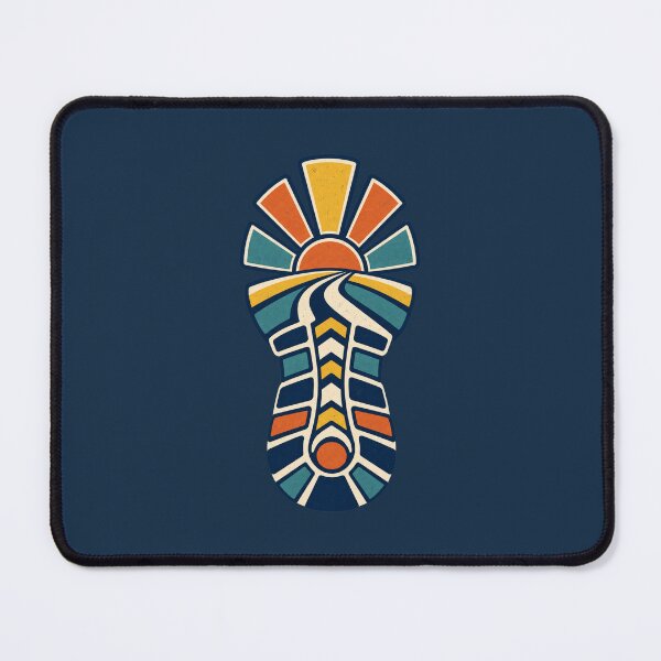 Item preview, Runner Gift – Retro Sunrise Shoe Tread Fitness Design designed and sold by astersgraphics.