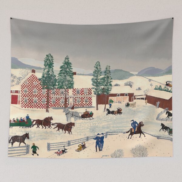 Item preview, GRANDMA MOSES, The Old Checkered House in Cambridge Valley designed and sold by DavidSrna.