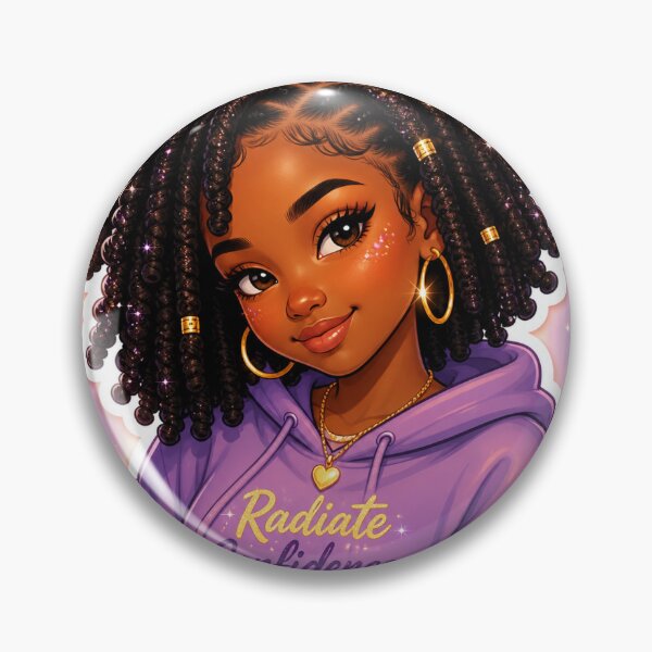 Item preview, Radiate Confidence Braided Girl Illustration designed and sold by NikkiLeeCustom.