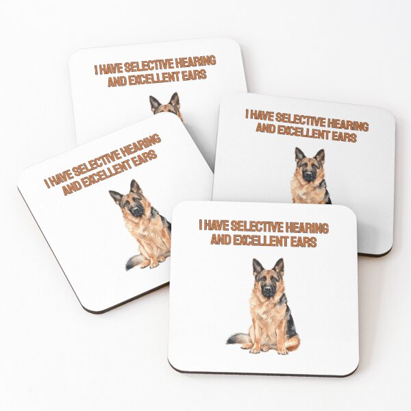 Item preview, German Shepherd Big Ears Watercolour Sarcastic Dog Quote designed and sold by NatureUnleashed.