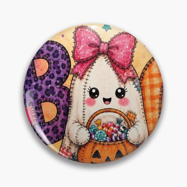 Item preview, Kawaii Halloween Patchwork Ghost designed and sold by Pure Craft.