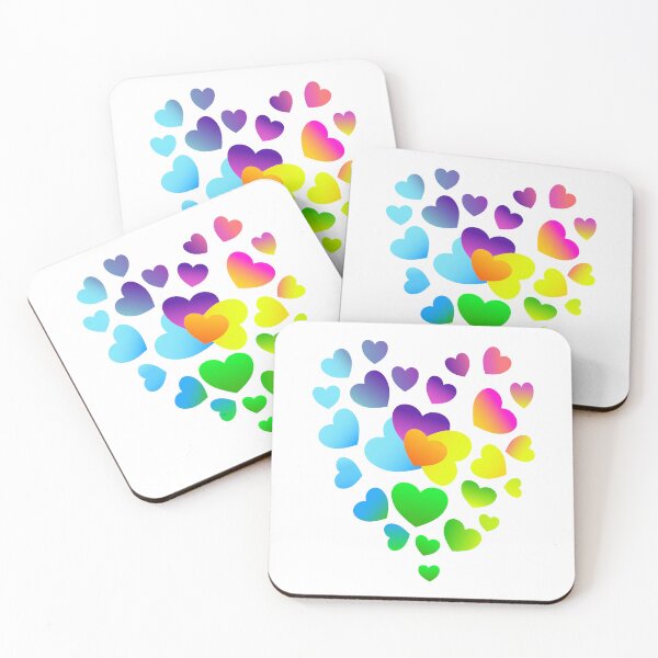 Item preview, colorful hearts, heart-shaped designed and sold by creationsforyu.