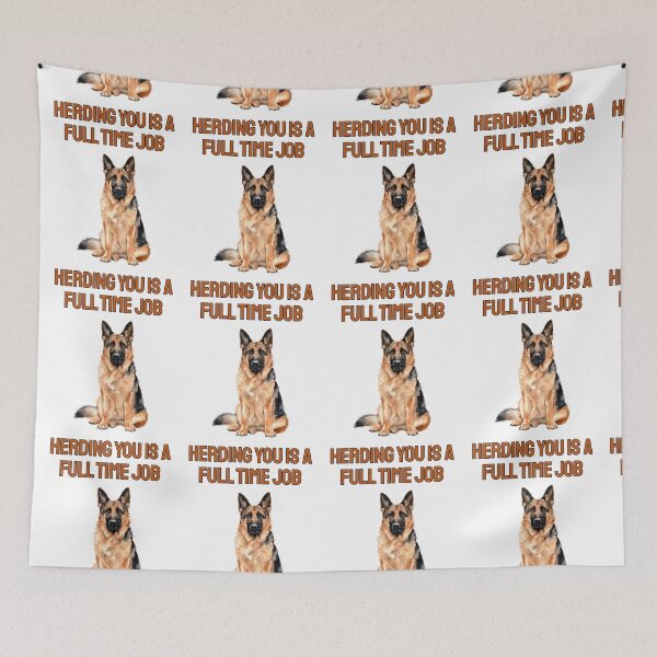 Item preview, Herding German Shepherd Watercolour Sarcastic Dog Saying designed and sold by NatureUnleashed.