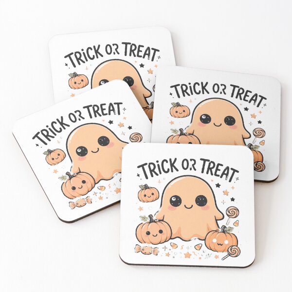 Item preview, Kawaii Ghost Smiling Pumpkins Candy  designed and sold by Trendnextstore.