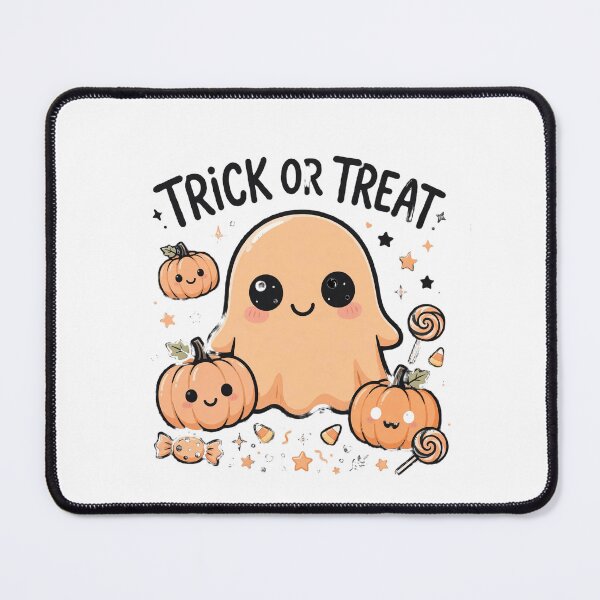 Item preview, Kawaii Ghost Smiling Pumpkins Candy designed and sold by Trendnextstore.