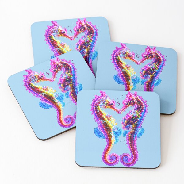 Item preview, Neon Seahorse Love Heart designed and sold by MagicCrystal.