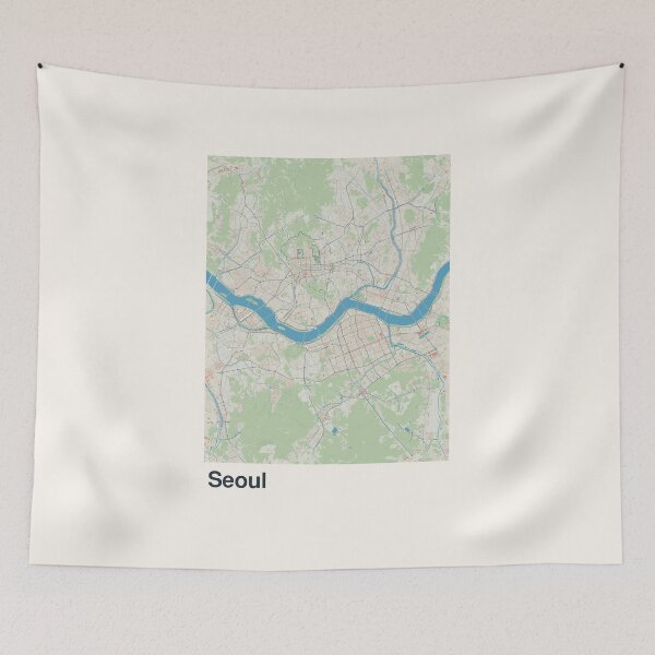 Item preview, Seoul Minimalistic Map Art designed and sold by MapsNerd.