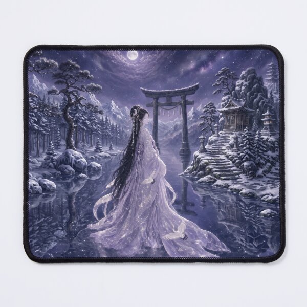 Item preview, Ethereal Moon Goddess in Winter Landscape designed and sold by AnnArtshock.