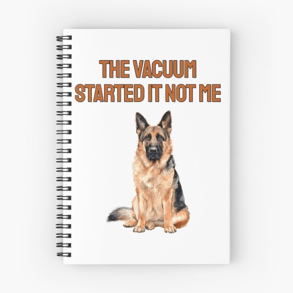 Item preview, German Shepherd Vs Vacuum Watercolour Sarcastic Dog Art designed and sold by NatureUnleashed.