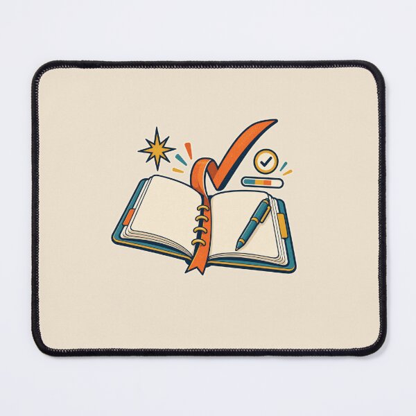 Item preview, Planner Lover Gift – Retro Journal Checkmark Productivity Design designed and sold by astersgraphics.