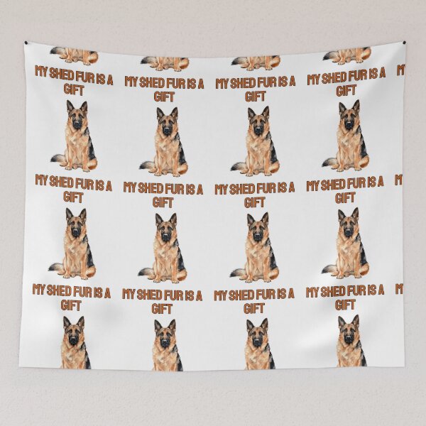 Item preview, German Shepherd Shedding Watercolour Sarcastic Dog Quote designed and sold by NatureUnleashed.