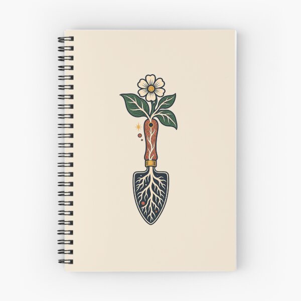 Item preview, Gardener Gift – Botanical Trowel Roots and Flower Design designed and sold by astersgraphics.