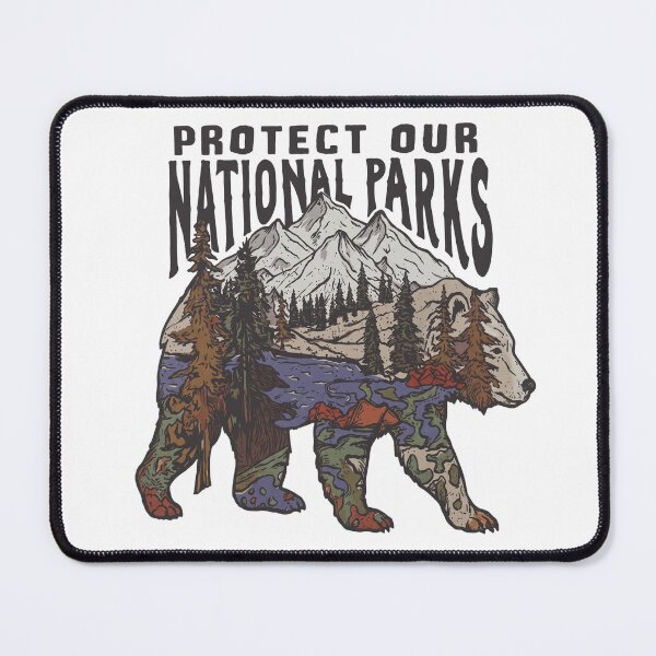 Item preview, Protect Our National Parks - Vintage Bear Nature designed and sold by Shopeon Designs.