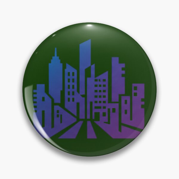 Item preview, Modern City Skyline Blue Purple Urban Architecture Design designed and sold by RobertArt08.