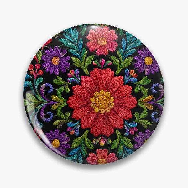 Item preview, Mexican Folk Floral Pattern | Colorful Traditional Textile Art designed and sold by BrainCurves.