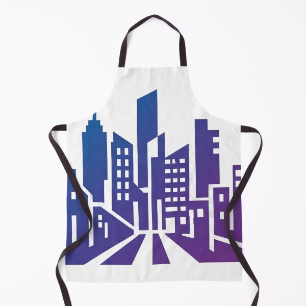 Item preview, Modern City Skyline Blue Purple Urban Architecture Design designed and sold by RobertArt08.