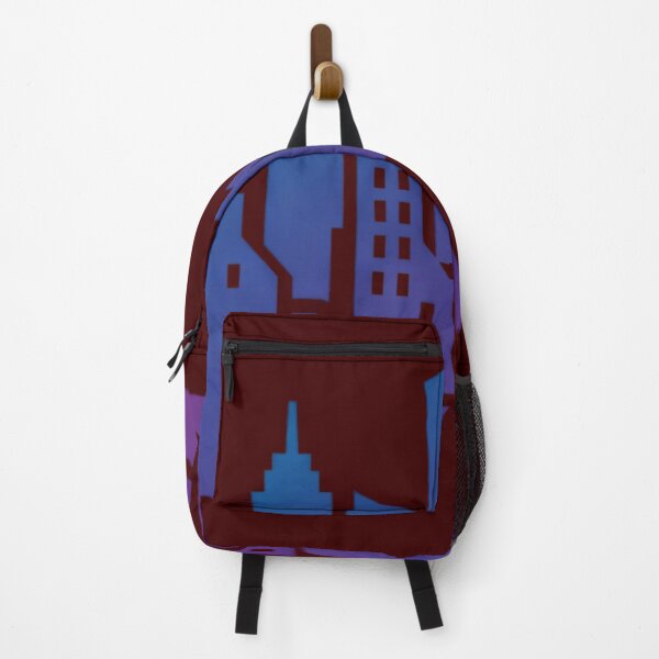 Item preview, Modern City Skyline Blue Purple Urban Architecture Design designed and sold by RobertArt08.