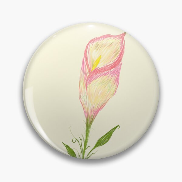 Item preview, Pink Calla Lily Cascade – Vintage Botanical Sketch designed and sold by Arabesque.fromSadia.