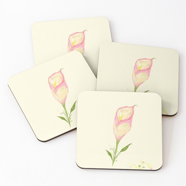 Item preview, Pink Calla Lily Cascade – Vintage Botanical Sketch designed and sold by Arabesque.fromSadia.