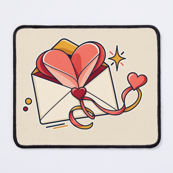 Item preview, Valentine Love Letter – Retro Heart Envelope Gift Design designed and sold by astersgraphics.