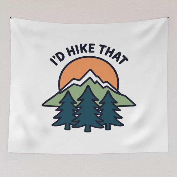 Item preview, I’d Hike That  Minimal Mountain Sunset Hiking Design designed and sold by GabeMountainArt.