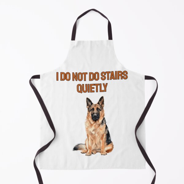 Item preview, German Shepherd Loud Stairs Watercolour Sarcastic Dog Art designed and sold by NatureUnleashed.