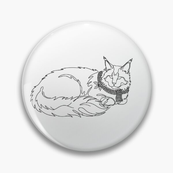 Item preview, Maine Coon Christmas Scarf Minimalist Cat Art designed and sold by GTFullShop.