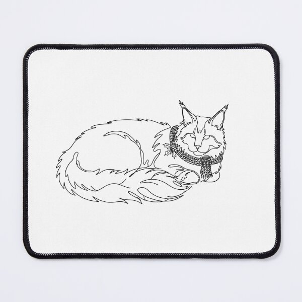 Item preview, Maine Coon Christmas Scarf Minimalist Cat Art designed and sold by GTFullShop.