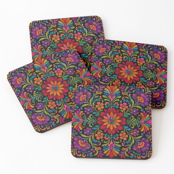Item preview, Mexican Folk Art Floral Pattern | Colorful Traditional Flower Design designed and sold by BrainCurves.