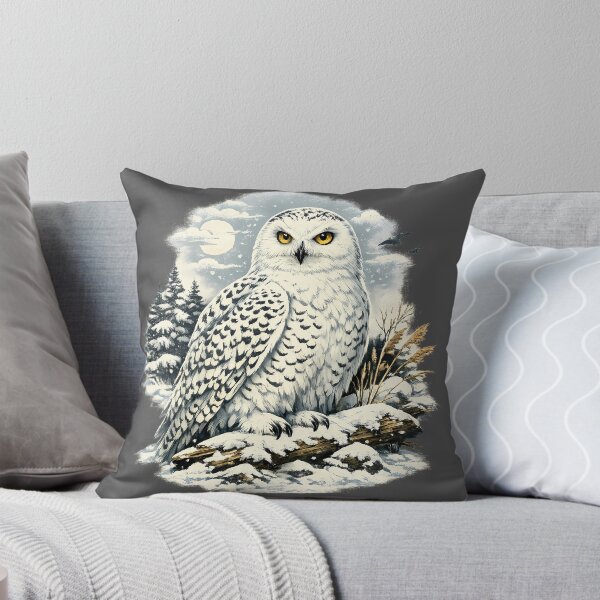 Item preview, Snowy owl as a prominent element of the winter landscape. designed and sold by Daily Quirk.