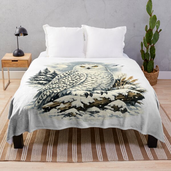 Item preview, Snowy owl as a prominent element of the winter landscape. designed and sold by Daily Quirk.