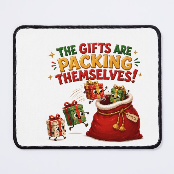 Item preview, The Gifts Are Packing Themselves! | Funny Christmas designed and sold by MotylekAnia.