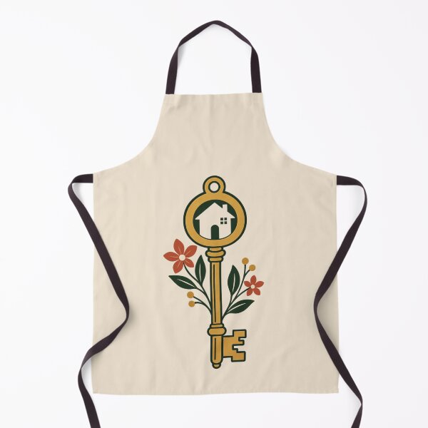 Item preview, New Home Gift – Vintage House Key Botanical Design designed and sold by astersgraphics.