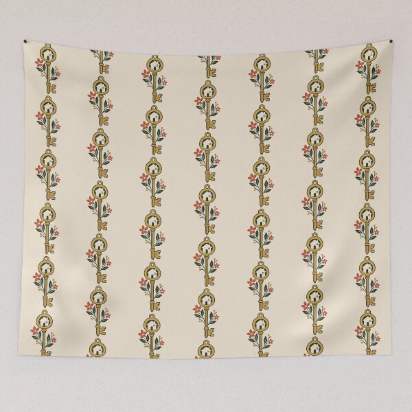 Item preview, New Home Gift – Vintage House Key Botanical Design designed and sold by astersgraphics.