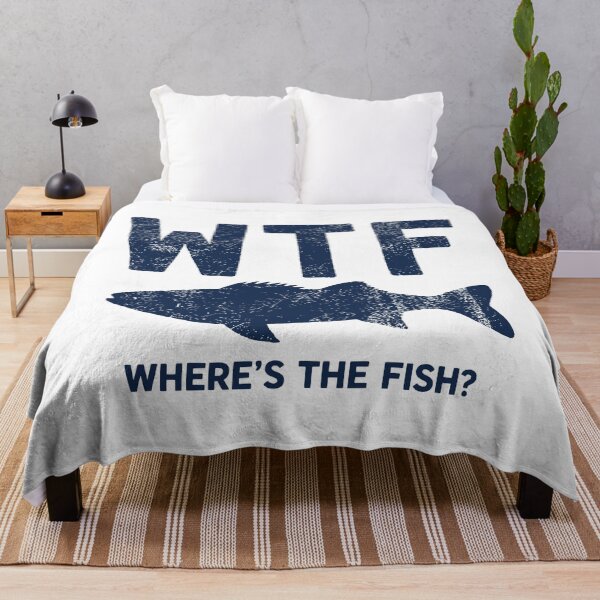 Item preview, WTF Where's The Fish - Funny Fishing Humor & Bass designed and sold by Shopeon Designs.