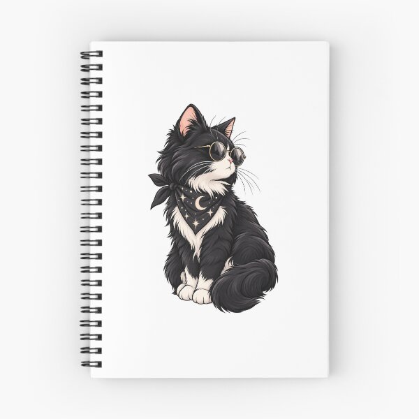 Item preview, Cool Smoking Cat with Round Glasses and Sky Blue Bandana designed and sold by SociallyDeadClub.