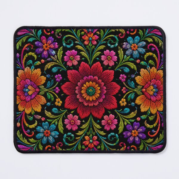 Item preview, Mexican Folk Floral Art | Colorful Traditional Textile Pattern designed and sold by BrainCurves.