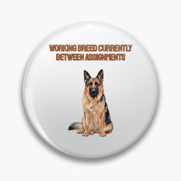 Item preview, Bored German Shepherd Watercolour Sarcastic Working Dog designed and sold by NatureUnleashed.