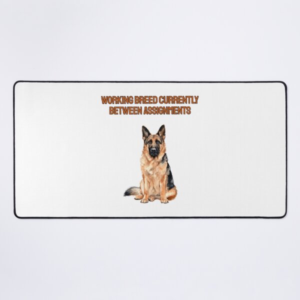 Item preview, Bored German Shepherd Watercolour Sarcastic Working Dog designed and sold by NatureUnleashed.
