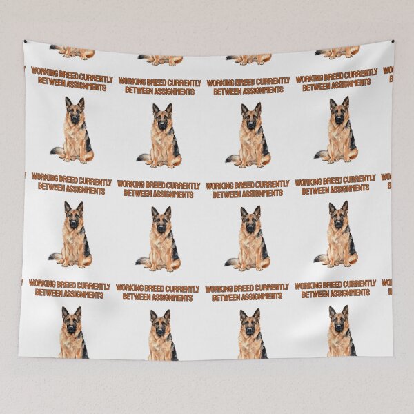 Item preview, Bored German Shepherd Watercolour Sarcastic Working Dog designed and sold by NatureUnleashed.
