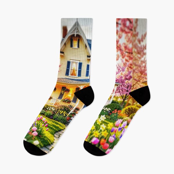 Item preview, Charming Yellow Wooden Cottage Print with Garden Path designed and sold by The Empire Of Digital Art..