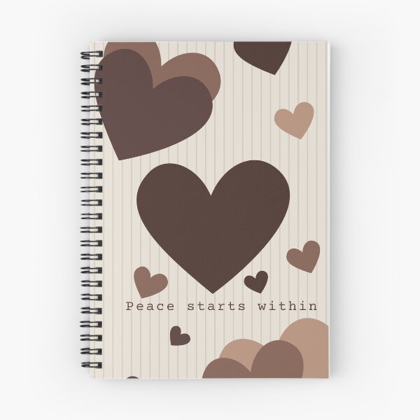 Item preview, Peace Starts Within Brown Hearts Aesthetic designed and sold by Nature Moments.