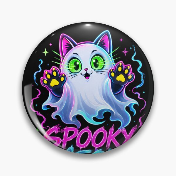 Item preview, Spooky Meow Trippy Neon Cat Blacklight Halloween designed and sold by Retro Whiskers.