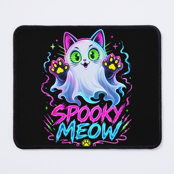 Item preview, Spooky Meow Trippy Neon Cat Blacklight Halloween designed and sold by Retro Whiskers.
