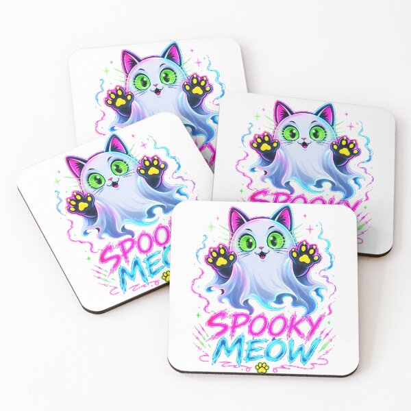 Item preview, Spooky Meow Trippy Neon Cat Blacklight Halloween designed and sold by Retro Whiskers.