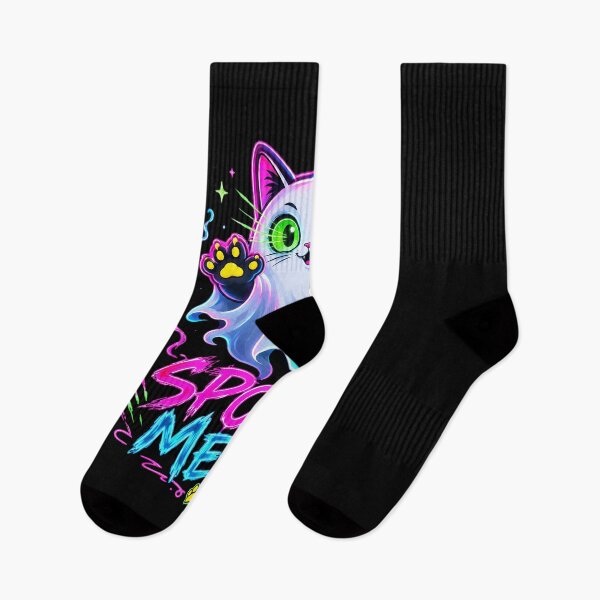Item preview, Spooky Meow Trippy Neon Cat Blacklight Halloween designed and sold by Retro Whiskers.